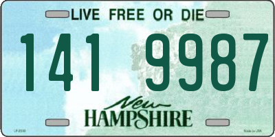 NH license plate 1419987