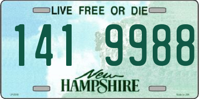 NH license plate 1419988