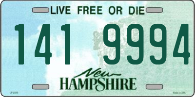NH license plate 1419994