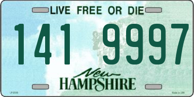 NH license plate 1419997