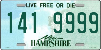 NH license plate 1419999