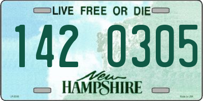 NH license plate 1420305