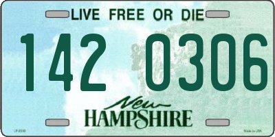 NH license plate 1420306