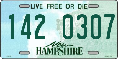 NH license plate 1420307