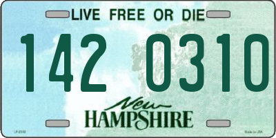 NH license plate 1420310