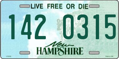 NH license plate 1420315