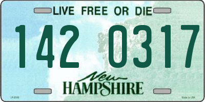 NH license plate 1420317
