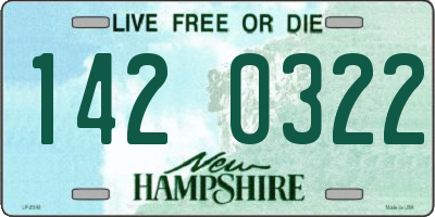 NH license plate 1420322