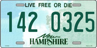 NH license plate 1420325