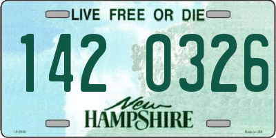 NH license plate 1420326