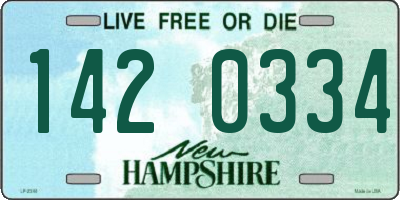 NH license plate 1420334