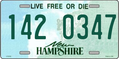 NH license plate 1420347
