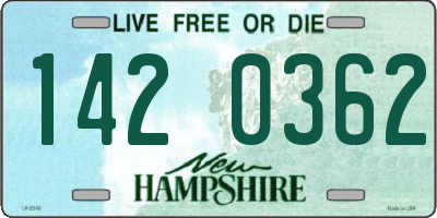 NH license plate 1420362