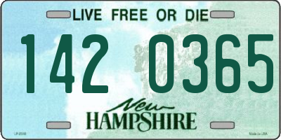 NH license plate 1420365
