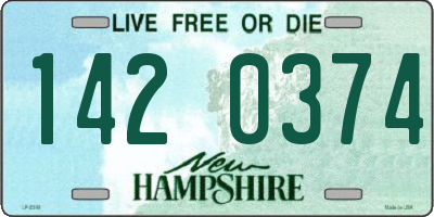 NH license plate 1420374