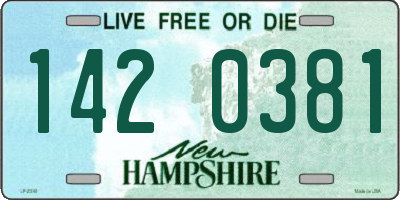 NH license plate 1420381