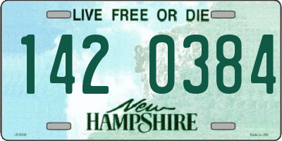 NH license plate 1420384