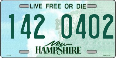 NH license plate 1420402