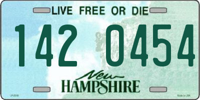 NH license plate 1420454