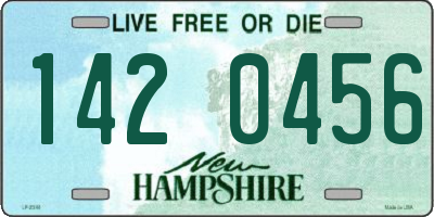 NH license plate 1420456