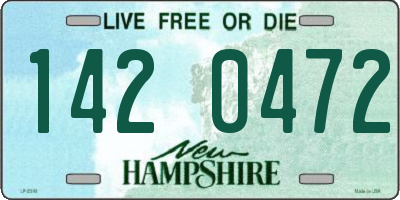 NH license plate 1420472