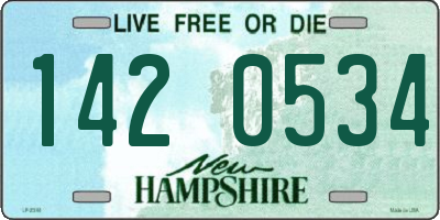 NH license plate 1420534