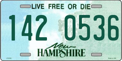 NH license plate 1420536