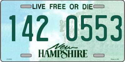 NH license plate 1420553