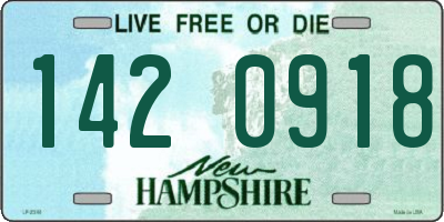 NH license plate 1420918
