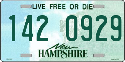 NH license plate 1420929