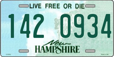 NH license plate 1420934