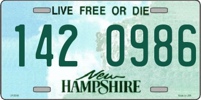 NH license plate 1420986