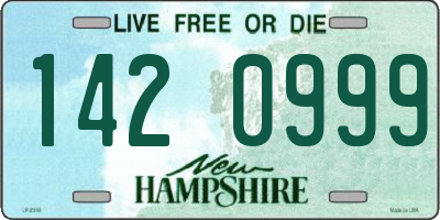 NH license plate 1420999