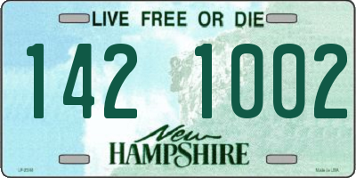 NH license plate 1421002