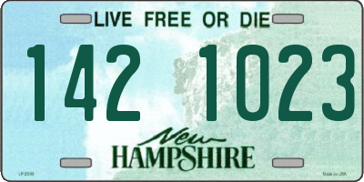 NH license plate 1421023