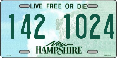 NH license plate 1421024