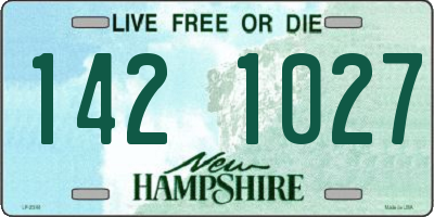 NH license plate 1421027