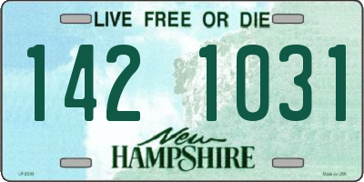 NH license plate 1421031