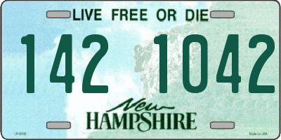 NH license plate 1421042
