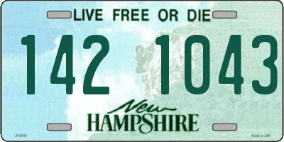 NH license plate 1421043