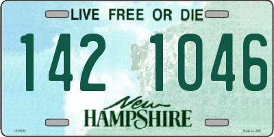 NH license plate 1421046