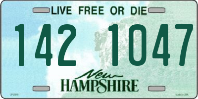 NH license plate 1421047