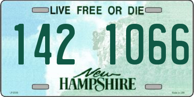 NH license plate 1421066