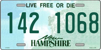 NH license plate 1421068