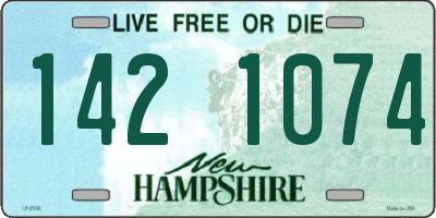 NH license plate 1421074