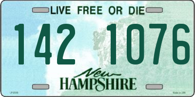 NH license plate 1421076