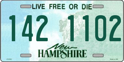 NH license plate 1421102