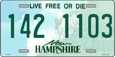 NH license plate 1421103