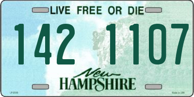 NH license plate 1421107