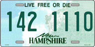 NH license plate 1421110